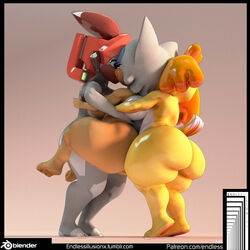 3d 3d_model animal_crossing ass bat big_breasts breasts canine endlessillusion feline female hyper isabelle_(animal_crossing) mammal mobian mobian_(species) mobian_bat nintendo proxy_(character) rouge_the_bat sega sex sonic_(series) sonic_adventure_2 sonic_the_hedgehog_(series) yuri