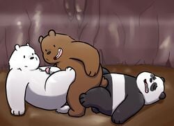 anal anal_sex bear chubby graft_(artist) grizzly_(character) grizzly_bear group group_sex ice_bear male mammal panda panda_(character) penetration polar_bear sex threesome we_bare_bears yaoi