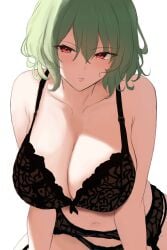 1girls big_breasts black_panties breast green_eyes hair light-skinned_female light_skin lingerie mature_female milf moriforest1040 red_eyes touhou yuka_kazami yuuka_kazami