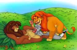 2d anon anonymous_female big_penis blowjob cajuzinho02 disney feral feral_on_female feral_on_human feral_penetrating_female feral_penetrating_human jungle kovu lion mmf_threesome simba the_lion_king zoophilia