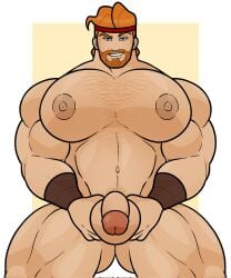 big_breasts big_chest big_pecs disney hercules_(character) hercules_(disney) holding_balls holding_penis huge_breasts huge_chest huge_pecs male male_only nandarazzi teasing teasing_viewer