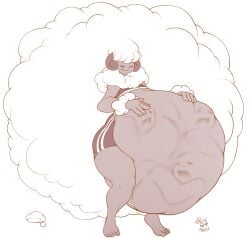 barefoot belly_bulge big_belly big_butt big_hair closed_eyes cownugget cute_pred dark-skinned_male dark_skin digestion female_prey femboy femboy_pred fluffy fluffy_hair gijinka huge_belly humanoid male male_pred male_prey multiple_prey pokemon smile solo_male struggling struggling_prey thick_boy thick_thighs unwilling_prey vore whimsicott white_hair wide_hips willing_pred