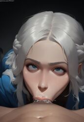 :>= a_song_of_ice_and_fire ahe_gao ai_generated blowjob blowjob_face blue_eyes clothed clothed_female_nude_male clothed_sex clothing cum cum_inside daenerys_targaryen deepthroat deepthroat_no_hands dress fellatio female game_of_thrones long_hair nai_diffusion oral oral_creampie oral_sex parted_bangs pujopg rolling_eyes sidelocks silver_hair simple_background throat_fuck throatpie