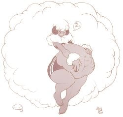 barefoot belly belly_rub big_ass big_belly big_butt big_hair cownugget cute_pred dark-skinned_male dark_skin digestion face_imprint femboy femboy_pred fluffy fluffy_hair giggle gijinka grin happy humanoid male male_only male_pred male_prey one_eye_closed pokemon rubbing_belly same_size_vore smile soft_vore struggling struggling_prey thick_boy thick_thighs unwilling_prey vore whimsicott white_hair wide_hips willing_pred