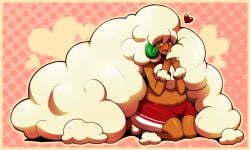 1boy absorption_vore adorable after_vore anonymous_artist belly brown_eyes chubby chubby_belly chubby_male cute cute_boy cute_face cute_pred cute_smile dark-skinned_male dark_skin female_prey femboy femboy_pred fluffy fluffy_hair gijinka hair_vore heart humanoid long_hair looking_at_viewer male male_only male_pred male_prey multiple_prey open_mouth pokemon post_vore smile solo thick_thighs very_long_hair weight_gain whimsicott white_hair