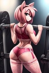 ai_generated amy_rose gym panties sega