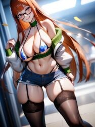 ai_generated jiuyang-hsien orange_hair persona_5 sakura_futaba