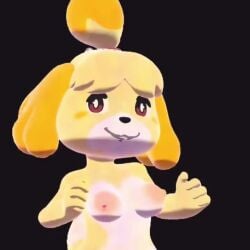 1girls 3d animal_crossing animated ass ass_focus breasts furfnsfw furry isabelle_(animal_crossing) looking_at_viewer meme music nintendo nude sound tagme u_got_that uncensored video