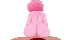 3d anal animated ashido_mina ass evaan female female_focus from_behind highres horns koikatsu mina_ashido my_hero_academia nude pink_hair pink_skin self-upload short_hair shounen_jump spiky_hair transparent_background uncensored