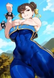 1girls ai_generated asian asian_female chun-li creamy_ai street_fighter street_fighter_6 tagme