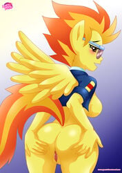 1girls ass blush breasts equestria_untamed female flight_jacket friendship_is_magic my_little_pony spitfire spitfire_(mlp) sunglasses tagme vagina wonderbolts_(mlp)