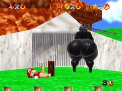 1boy 1girls 3d angry_video_game_nerd animated ass ass_slap avgn big_ass big_breasts big_butt black_body blue_eyes bottomless bottomless_male breasts brown_hair chain_chomp chain_chomp_girl cocinaluco32651 defeated dominant_female erection facesitting gigi_(thecoatl034) gloves grabbing grabbing_own_breast handjob huge_ass huge_breasts james_rolfe larger_female low_poly lying lying_down lying_on_floor male/female malesub mario mario_(series) nintendo nintendo_64 on_floor paizuri penetration penis red_shirt scar sex shirt sitting sitting_on_person smaller_male sound spikes straight super_mario_64 super_mario_bros. throbbing_penis video white_gloves x_eyes