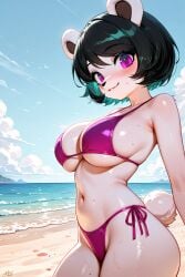 ai_generated anthro big_breasts bikini blush civitai female female_protagonist freedom_planet freedom_planet_2 looking_at_viewer neera_li panda video_games xerberus0