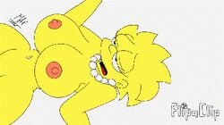 1boy animated ass bart_simpson big_ass big_breasts breasts gif incest lisa_simpson male maxtlat sex the_simpsons