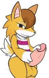 animal_crossing anthro balls big_balls bottomless chief_(animal_crossing) clothed clothing fur half-dressed male male_only nintendo penis solo standing tagme