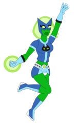 anodite ben_10 ben_tennyson blue_gloves energy_being green_skin gwen_tennyson magical_boi magical_boy miniskirt sissyprincessbriana tall_boots