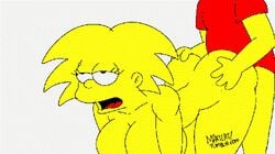 animated ass bart_simpson big_ass big_breasts breasts female gif human incest maggie_simpson male maxtlat sex straight the_simpsons