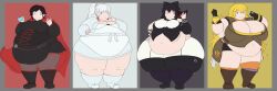 bbw blake_belladonna breasts fat female huge_breasts morbidly_obese obese overweight overweight_female princessofpower ruby_rose ssbbw weiss_schnee yang_xiao_long