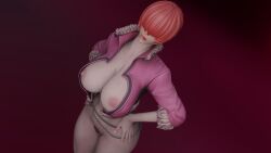 1girls areolae big_ass big_breasts breasts breasts_out busty clothed curvy curvy_female female guakghad huge_ass huge_breasts jacket king_of_fighters licking_lips light-skinned_female light_skin long_hair nipples pale-skinned_female pale_skin red_hair shermie_(kof) standing thick thick_thighs thighs tits_out voluptuous voluptuous_female wide_hips