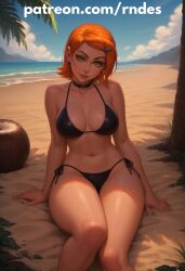 ai_generated beach breasts gwen_tennyson