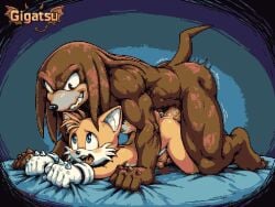 ai_assisted ai_generated anal anal_sex animated animation femboy furry furry_only gay gigatsu knuckles_the_echidna limited_palette pixel_animation pixel_art size_difference sonic_(series) sonic_the_hedgehog_(series) tails_the_fox twitching