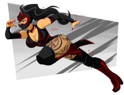 black_clothes color_palette deviantart fanart female female_focus female_only female_wrestler great_dude luchadora mask masked masked_female original original_art original_artwork wrestler wrestling wrestling_mask wrestling_outfit