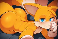 ai_generated anthro ass bedroom big_ass big_butt blue_eyes blush femboy fox fox_boy gay inviting looking_at_viewer male male_only mglito narrowed_eyes nude nude_anthro selfie sissy sonic_(series) sonic_the_hedgehog_(series) tail tails tails_the_fox yaoi