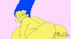 alternate_breast_size animated ass bart_simpson big_ass big_breasts big_penis blue_hair breasts female gif huge_breasts human incest male marge_simpson maxtlat milf penis sex straight the_simpsons