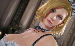 1girls big_breasts breasts maid_headdress maid_uniform nina_williams tekken tekken_8