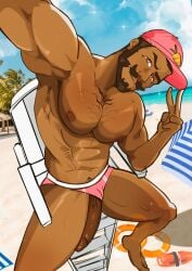 abs bara beard big_penis cock exposed_penis farmer_(coral_island) farmer_dez gay hairy_chest hanamuransfw large_penis male male_focus male_only moustache muscular_male nipples outdoors_nudity pink_carrot_cap sexually_suggestive tan_skin yaoi