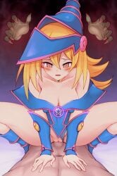 animated blonde_hair clothed dark_magician_girl duel_monster pov vaginal_penetration waero yu-gi-oh!