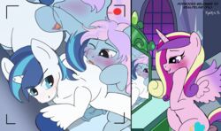 2015 alicorn anal anal_sex animal_genitalia ass biting_lip blue_eyes blue_fur blue_hair blush cutie_mark equine erection exhibitionism fan_character female feral friendship_is_magic fur hair hi_res horn horse horsecock internal kyokimute licking male mammal multicolored_hair my_little_pony one_eye_closed open_mouth oral penetration penis pony poprocks_(oc) princess_cadance_(mlp) purple_eyes purple_fur purple_hair recording rimming sex shining_armor_(mlp) smile tongue tongue_out two_tone_hair unicorn voyeur white_fur white_hair white_sclera wings yaoi