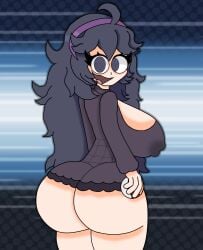 ass big_ass hex_maniac long_hair nipples nipples_visible_through_clothing pokeball pokemon pokemon_xy purple_dress purple_eyes purple_hair short_dress smiling_at_viewer verdoshonsfw violet_dress violet_eyes violet_hair