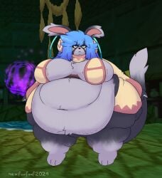 bbw big_breasts breasts cleavage female furry huge_breasts mexifurfoof overweight tagme thick_thighs wide_hips