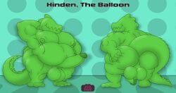 5_fingers absurd_res animal_balloon animal_humanoid animate_inanimate annaengine ass backsack balloon balloon_humanoid balls belly biceps big_balls big_belly big_butt big_penis big_tail biped butt_grab butt_squish circumcised crocodile crocodile_tail crocodilian crocodilian_humanoid digital_drawing_(artwork) digital_media_(artwork) english_text erection eyeless featureless_feet feet fingers front_view genitals green_body green_penis hand_behind_head hand_on_butt hi_res huge_butt humanoid humanoid_genitalia humanoid_penis inflatable living_balloon living_inflatable male model_sheet monotone_body muscular muscular_humanoid muscular_male navel nipples nude open_mouth overweight overweight_male pecs penis rear_view reptile reptile_humanoid saggy_balls scalie scalie_humanoid shaped_balloon sharp_teeth simple_background smile solo squish standing tail teeth text thick_thighs unusual_anatomy unusual_nipples wide_hips widescreen