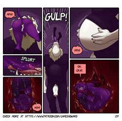 anthro belly feline james_howard lion mammal page_7 penis size_difference vore vorejob