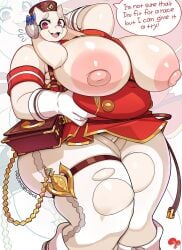 1girls 2_horns alternate_version_available anthro areola belly big_breasts biped bovid breasts breasts_bigger_than_head caprine chubby chubby_female clothed clothed_anthro clothed_female clothing cosplay crossover crossover_cosplay cygames dialogue english_text eyebrows eyelashes female female_anthro female_only flesh_fang gold_ship_(umamusume) gold_ship_(umamusume)_(cosplay) grabbing_torso hi_res horn huge_breasts krokobyaka large_breasts long_ears looking_at_viewer mammal mature_anthro mature_female milf nipples pupils red_clothing red_eyes smile solo speech_bubble text thick_thighs thighs_bigger_than_head toriel torn_clothing umamusume umamusume_pretty_derby undertale undertale_(series) vulva white_fur zoom_layer