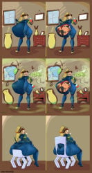 ass_bigger_than_head ass_focus bel_(beltorchika12) beltorchika12 big_ass big_belly blue_bodysuit blue_outfit bodysuit burp burp_cloud burping chair_breaking clinkoclinko comic compilation edit external_view female female_focus female_only head_piece headpiece imminent_digestion internal_view oc post_vore post_vore_weight_gain satisfied satisfied_look sequence smiling vore vore_belly vore_sequence weight_gain