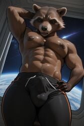rocket raccoon from guardians of the galaxy by kovasfox
