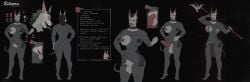 2026 4_toes 5_fingers abs absurd_res animal_genitalia animal_penis anthro anus areola armor back_muscles balls bellatrix_(skoll666) biceps big_balls big_breasts big_penis biped black_areola black_hair black_nipples black_nose bottomwear breasts canid canid_demon canine canine_genitalia canine_penis claws close-up clothed clothing collar collar_only color_swatch demon digital_drawing_(artwork) digital_media_(artwork) digitigrade english_text erection european_mythology fangs feet female fingers flat_colors front_view fur genitals greek_mythology grey_body grey_fur gynomorph hair headshot_portrait hellhound hi_res humanoid_genitalia humanoid_vulva intersex knot knotted_penis kochinsfw leather leather_strap licking licking_lips loincloth looking_at_viewer mammal model_sheet multicolored_body multicolored_fur muscular muscular_anthro muscular_female muscular_gynomorph muscular_intersex mythological_canine mythological_creature mythology navel nipples nude penis pink_anus pink_areola pink_nipples pink_vulva pixel_(artwork) pointy_ears portrait rear_view red_eyes sheath showing_teeth smile smiling_at_viewer solo straps tail teeth text toes tongue tongue_out vulva weapon