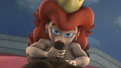 1boy 1girls 3d 3d_animation animated blowjob completely_nude completely_nude_female dark-skinned_male dark_skin dic_entertainment female female_focus intercourse ironhawk kabalmystic_(style) light-skinned_female light_skin male male/female mario_(series) naked naked_female nintendo no_sound nude nude_female oral oral_sex princess_peach princess_toadstool princess_toadstool_(dic_cartoons) tagme the_super_mario_bros._super_show! upper_body video