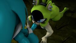 1boy 1girls 3d 3d_animation all_fours animated anthro ass barefoot blowjob breasts completely_nude completely_nude_female female fennec full_body furry humanoid ironhawk kitsunami_the_fennec male male/female naked naked_female nude nude_female penis sega sonic_(series) sonic_the_hedgehog_(comics) sonic_the_hedgehog_(idw) sonic_the_hedgehog_(series) sucking sucking_penis surge_the_tenrec tagme tenrec video