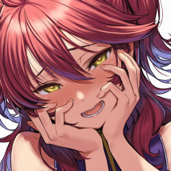 ai_art ai_generated blushing_female female_villain ginger gundam gundam_00 large_breasts mobile_suit_gundam nena_trinity red-haired_female villainess yellow-eyed_female