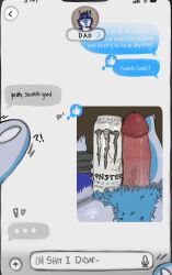 2026 absurd_res accidental_incest_(lore) anthro anthro_on_anthro barefoot beard beverage beverage_can big_penis bottomwear bottomwear_down canid canine canis cellphone claws clothed clothing comparing duo electronics ellipsis emanata emoji energy_drink english_text erection eyebrows facial_hair father_(lore) father_and_child_(lore) father_and_son_(lore) feet fur genitals gesture glans hair hand_gesture hi_res holding_object humanoid_genitalia humanoid_penis incest_(lore) interrobang jerro logo male male/male mammal monster_energy motion_lines onomatopoeia pants pants_down parent_(lore) parent_and_child_(lore) parent_and_son_(lore) partially_clothed penis phone photo presenting presenting_penis profanity pubes screen sexting simple_background smartphone son_(lore) sound_effects standing text texting thick_penis thumbs_up tuft vein