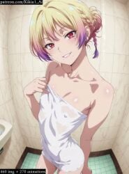 ai_generated animated bare_shoulders blonde_hair boy femboy flat_chest full_body gay gay_male head_tilt kikia1 looking_at_viewer marriagetoxin mei_kinosaki multicolored_hair naked_towel no_sound otoko_no_ko posing sexy_pose short_hair short_playtime shorter_than_10_seconds shorter_than_30_seconds skinny slim_male slim_waist solo solo_focus solo_male standing tagme trap video yaoi