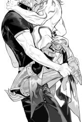 2boys biceps gay half_naked heavy_lifting honkai:_star_rail intimate male male_only manhandled muscular_male mydei_(honkai:_star_rail) phaidei_(honkai:_star_rail) phainon phainon_(honkai:_star_rail) strong_arms yaoi