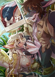 2_penises animal_genitalia animal_penis anthro aquatic big_breasts bodily_fluids breasts brown_hair clothing cum cum_from_gills cum_in_mouth cum_in_throat cum_inside deep_throat duo fellatio female female_penetrated fish genital_fluids genitals gills gold_(metal) gold_jewelry hair hemipenes jewelry kammi-lu male male/female male_penetrating male_penetrating_female multi_genitalia multi_penis non-mammal_breasts oral oral_penetration penetration penile penis sex shark shark_tooth_necklace sharp_teeth shirt sweat tail teeth thick_tail tooth_necklace topwear