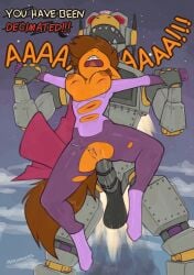 anal anthro balls bodily_fluids braces breasts clothed clothed_sex clothing cut_(disambiguation) dialogue duo ejaculation equid equine female flying forced genital_fluids genitals hasbro hi_res horse machine male male/female mammal marsminer my_little_pony orgasm penis pony rape robot screaming sex size_difference superhero supervillain torn_clothing vaginal_fluids vaginal_squirting venus_spring wounded