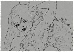 armpit armpit_fetish armpit_licking armpit_sweat armpits bratomic bratomic_(vtuber) elf elf_female elf_girl licking_armpit licking_sweat oral oral_sex sweat sweaty sweaty_armpit sweaty_armpits szycrotic trans_woman transfem vtuber vtuberfanart