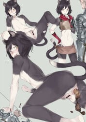 anthro anus delicious_in_dungeon domestic_cat embarrassed feces feces_in_ass felid feline felis female hi_res izutsumi izutsumi_(delicious_in_dungeon) mammal navel nipples nude nude_female pooping pubes scat solo spread_legs spreading steam unknown_artist yellow_eyes